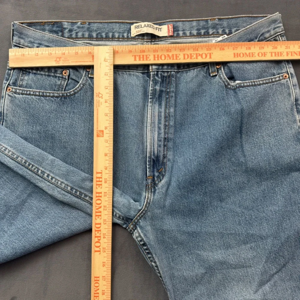Levis 550 Relaxed Fit Jeans Mens 42x30 Medium Wash Blue Denim Tapered Leg